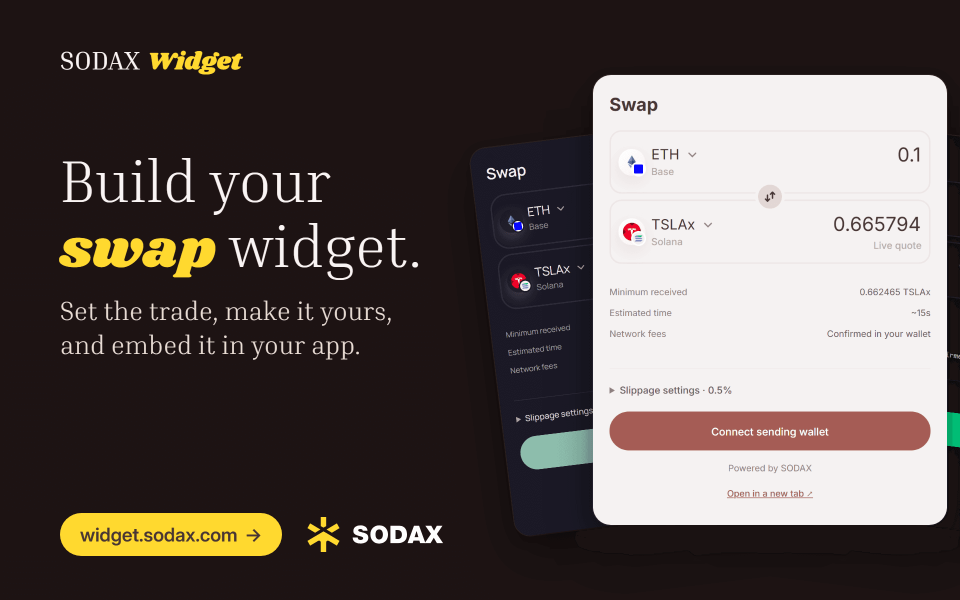 The Swap Widget: One Embed Across 20+ Blockchain Networks